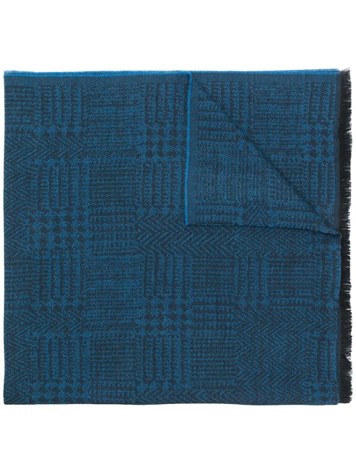 Ermenegildo Zegna Glen Check Scarf - Blue