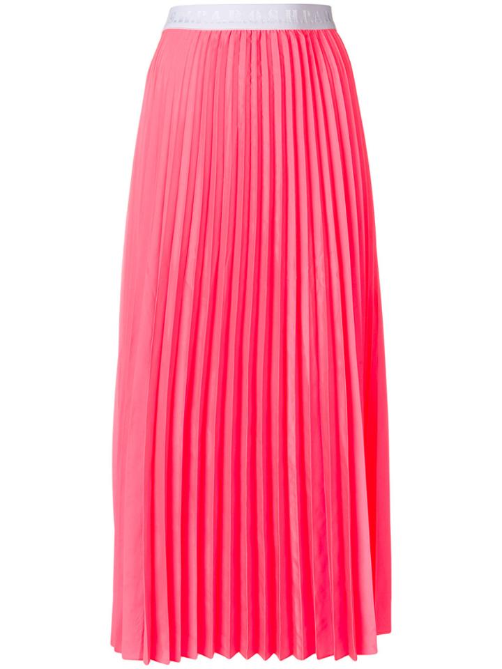 P.a.r.o.s.h. Pleated Skirt - Pink & Purple