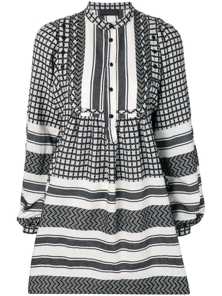 Diesel Black Gold Short Dress With Jacquard Pattern
