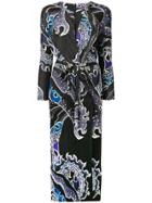 Pleats Please By Issey Miyake Wave Printed Long Coat - Black