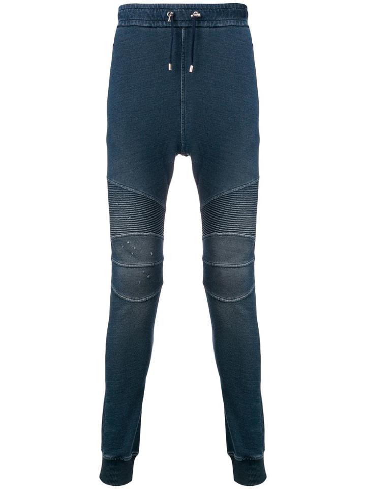 Balmain Biker Joggers - Blue