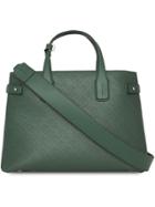 Burberry The Medium Banner In Perforated Logo Leather - Green