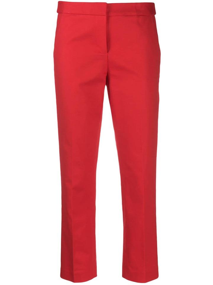 Michael Michael Kors Stripe Cropped Trousers - Red