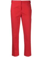 Michael Michael Kors Stripe Cropped Trousers - Red