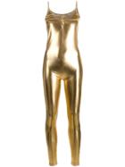 Amen Metallic Fitted Jumpsuit - Gold
