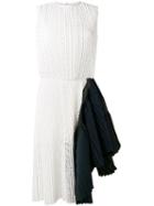 Sacai - Asymmetric Dot Lace Dress - Women - Cotton/polyester/cupro - 2, White, Cotton/polyester/cupro