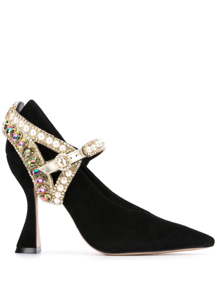 Sophia Webster Embellished Buckle Pumps - Black