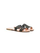 Elisabetta Franchi La Mia Bambina Studded Sandals - Black