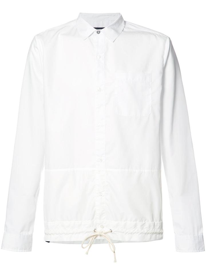 Mostly Heard Rarely Seen Drawstring Hem Shirt, Men's, Size: Small, White, Cotton/nylon/polyester