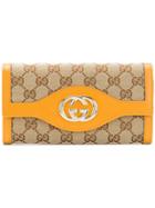 Gucci Jacquard Gg Knit Wallet - Yellow