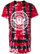 Balmain Logo Crest Tie-dye T-shirt - Red