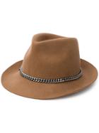Stella Mccartney Chain Embellished Hat - Brown
