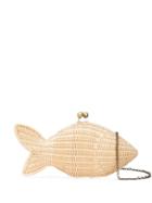 Serpui Woven Fish Clutch Bag - Neutrals
