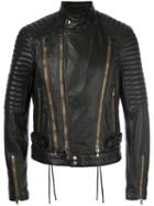 Diesel Black Gold - Lory Biker Jacket - Men - Leather/polyester/viscose - 46, Leather/polyester/viscose