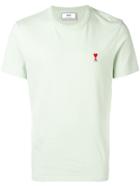 Ami Alexandre Mattiussi Crew Neck With Red Ami De Coeur Patch - Green