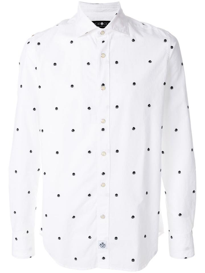 Hydrogen Skull Printed Shirt - White
