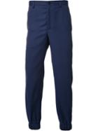 Éditions M.r Elasticated Hem Tapered Trousers, Men's, Size: 46, Blue, Wool