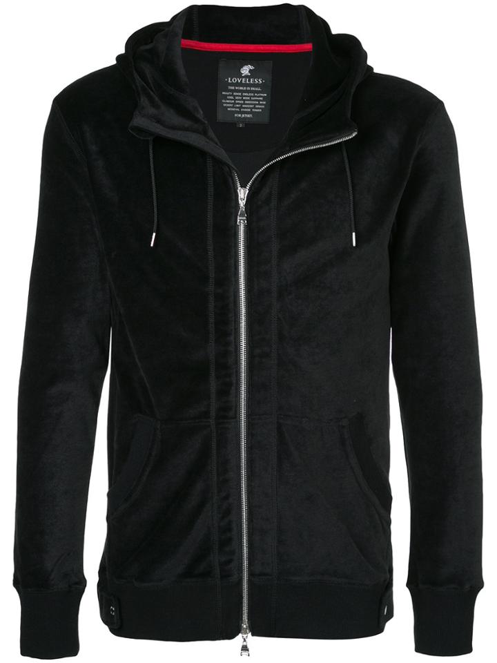 Loveless Zipped Hoodie - Black