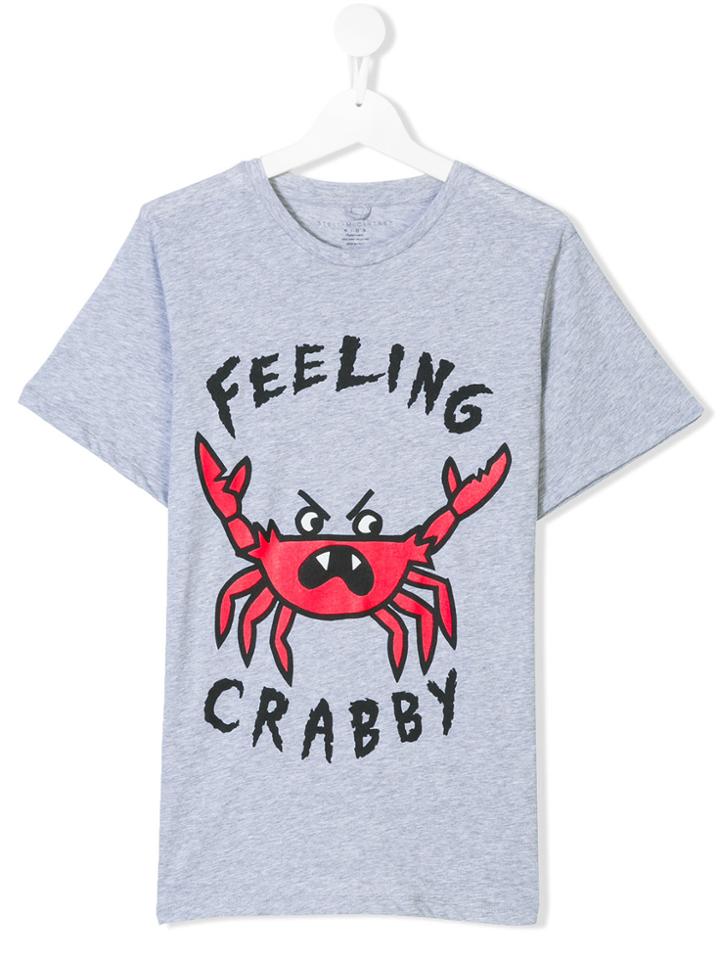 Stella Mccartney Kids Arlo Feeling Crabby T-shirt - Grey