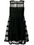 Red Valentino Tulle Tiered Mini Dress - Black