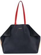 Alexander Mcqueen Logo Shopper Shoulder Bag - Blue