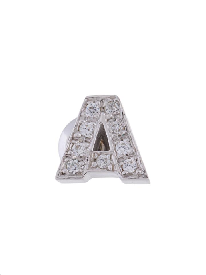 Mehem Crystal A Stud Earring - Metallic