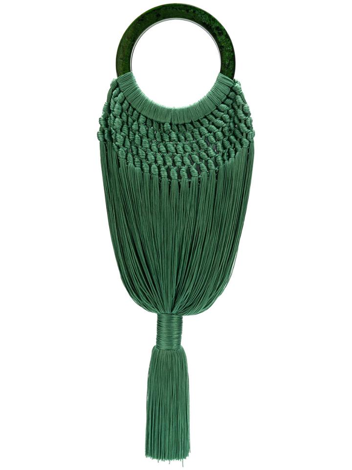 Cult Gaia Angelou Braided Tassel Bag - Green