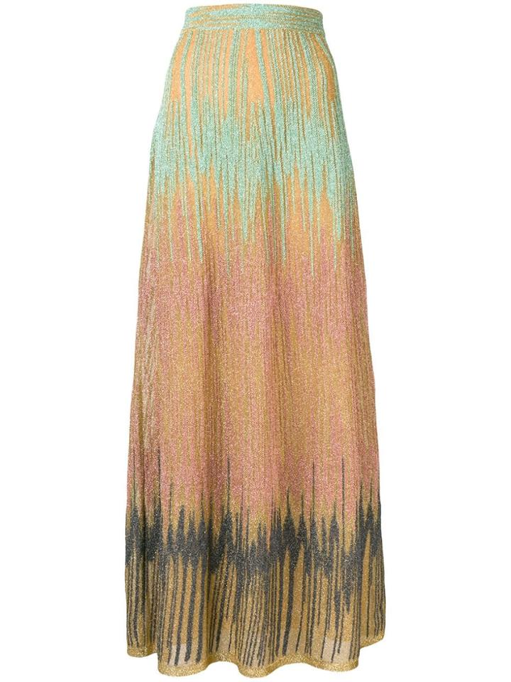 M Missoni Lurex Maxi Skirt - Green