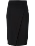 Michael Michael Kors Front Slit Pencil Skirt, Women's, Size: 4, Black, Viscose/nylon/spandex/elastane