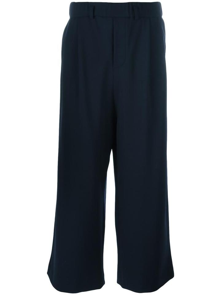 Lucio Vanotti Cropped Trousers, Men's, Size: 6, Blue, Cotton/virgin Wool/spandex/elastane