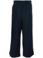 Lucio Vanotti Cropped Trousers, Men's, Size: 6, Blue, Cotton/virgin Wool/spandex/elastane