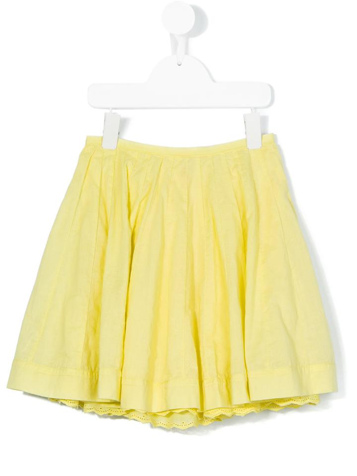 Bellerose Kids - Pleated Skirt - Kids - Cotton - 12 Yrs, Yellow/orange