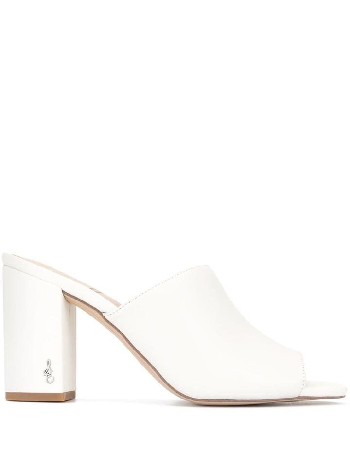 Sam Edelman Orlie Block Heel Mules - White