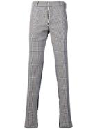 Alexander Mcqueen Check Panel Tailored Trousers - Black