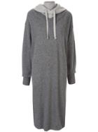 Goen.j Hooded Layered Knit Dress - Grey