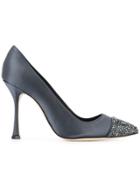 Manolo Blahnik Crystalbi 105 Pumps - Grey