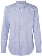 Comme Des Garçons Shirt Boy Wool Yoke Shirt, Size: Large, Blue, Cotton/nylon/wool
