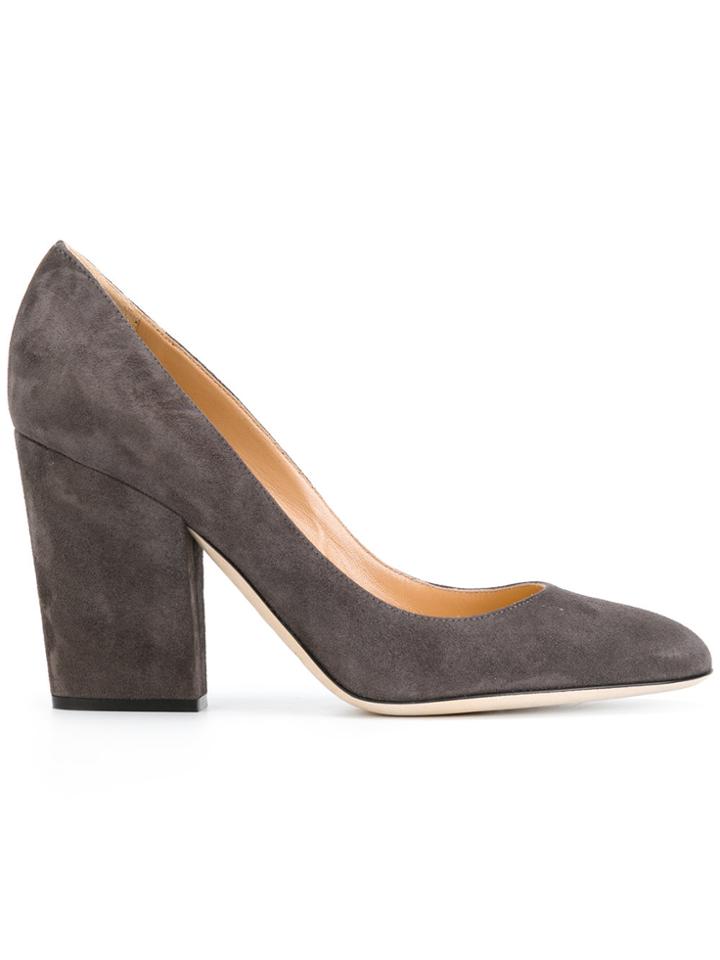 Sergio Rossi Block Heel Pumps - Grey