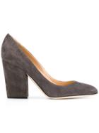 Sergio Rossi Block Heel Pumps - Grey