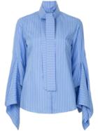 Palmer / Harding Pleated Sleeves Shirt - Blue