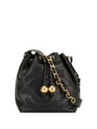 Chanel Pre-owned Cc Drawstring Chain Shoulder Bag - Black