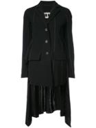 Uma Wang Ruffle-back Tailor's Chalk Jacket - Black