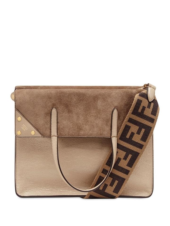 Fendi Large Flip Tote - Neutrals
