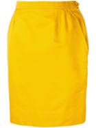 Yves Saint Laurent Pre-owned High Rise Straight Skirt - Yellow