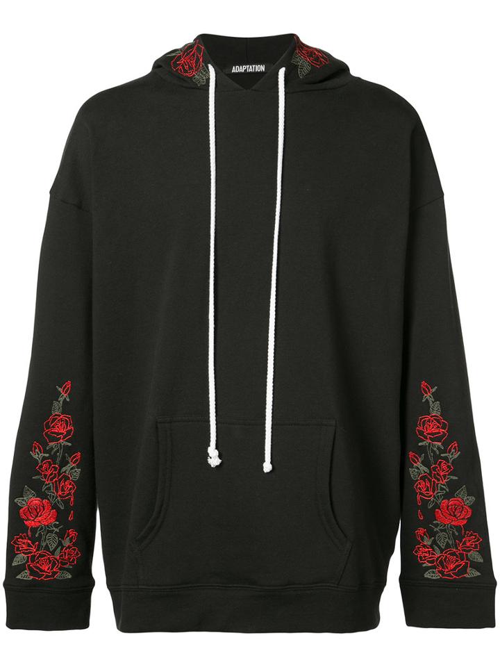 Adaptation - Adaptation X The Chain Gang Bed Of Roses Hoodie - Unisex - Cotton/polyester - S, Black, Cotton/polyester
