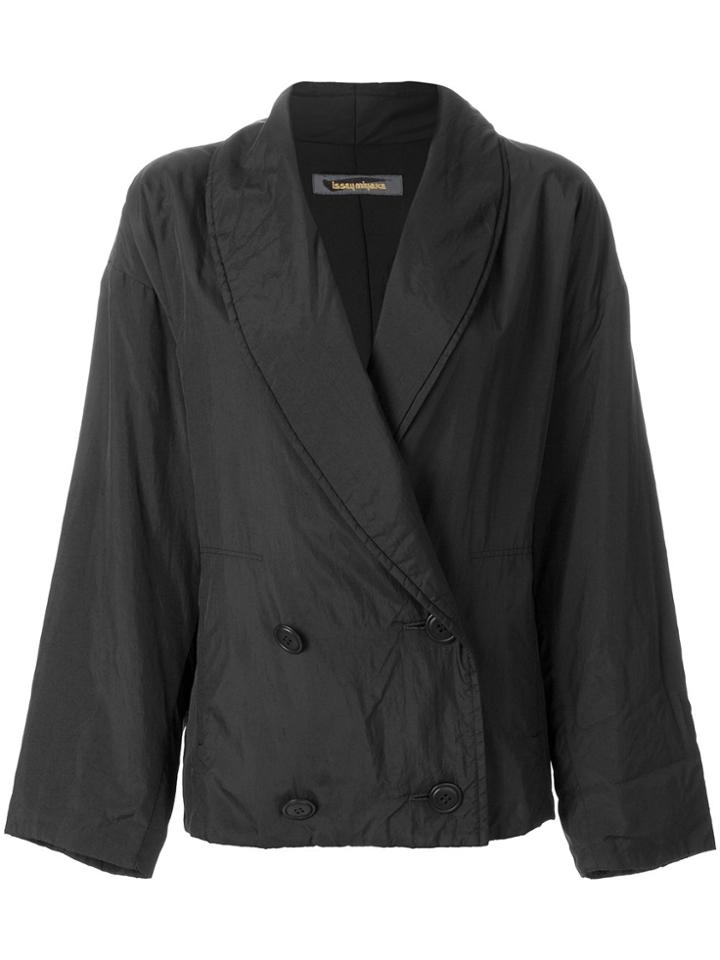 Issey Miyake Vintage Boxy Double-breasted Jacket - Black