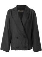 Issey Miyake Vintage Boxy Double-breasted Jacket - Black