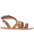 Brunello Cucinelli Flat Strappy Sandals - Brown