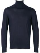 Cruciani Roll-neck Fitted Sweater - Blue