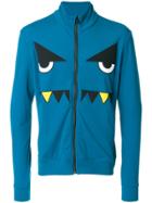 Fendi Bag Bugs Zipped Sweatshirt - Blue